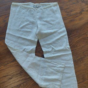 L'odyssee off white linen pants